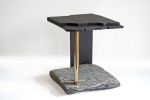 Missisquoi Side Tables | Tables by Simon Johns | Simon Johns Inc. in Bolton-Est. Item composed of steel and stone