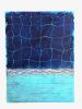 Night Swim | Mixed Media by LESLIE MORGAN ART | Oswald Restaurant in Santa Cruz. Item composed of wood & synthetic