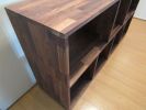 Modern walnut shelving. low, open, natural oil finish | Storage by Modwerks Furniture Design. Item made of walnut works with mid century modern & modern style