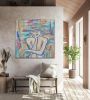 "Inside My Head" | Oil And Acrylic Painting in Paintings by Shirly Maimom Art. Item composed of canvas and synthetic in contemporary or art deco style