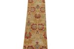 Spanish European runner in Gold, Red & Blue Floral Pattern | Area Rug in Rugs by Rug and Kilim