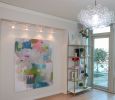 Pop the Champagne | Mixed Media in Paintings by Laurie Kwo Art. Item made of canvas works with contemporary & modern style