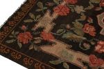 Vintage Bessarabian Kilim rug in Red, Brown, Green Floral | Area Rug in Rugs by Rug and Kilim