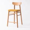 Baton Counter Stool | Chairs by Christopher Solar Design. Item composed of oak wood and fabric in mid century modern or contemporary style