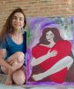 Dragoste | Oil And Acrylic Painting in Paintings by Elena Parau. Item composed of canvas compatible with contemporary and country & farmhouse style
