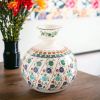 White marble vase, Marble vase for flowers, marble vase | Vases & Vessels by Innovative Home Decors. Item made of marble works with country & farmhouse & art deco style
