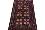Rug & Kilim's Baluch Runner Rug in Burgundy with Geometric | Area Rug in Rugs by Rug and Kilim