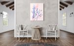 Post Modern Bamboo in Washi | Oil And Acrylic Painting in Paintings by Jan Sullivan Fowler. Item composed of paper and synthetic
