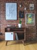 Record Player Stand with Receiver Slot | Record Player Stand | Cabinet in Storage by Max Moody Design. Item composed of walnut