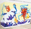 VIBE District Mural | Street Murals by Mensah Bey. Item composed of synthetic