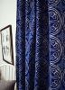 Indigo Blue Curtain | GREECE | Curtains & Drapes by ichcha. Item made of cotton works with boho & minimalism style