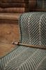 Handwoven Woolen Green Runner Rug | Rugs by Evergreen Carpets. Item made of wool works with boho & minimalism style