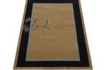 Rug & Kilim’s Chinese Art Deco Rug with Camel Field and Blue | Area Rug in Rugs by Rug and Kilim