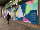 Building Wrap and Decals | Street Murals by Allison Tanenhaus | Bulfinch Crossing in Boston. Item composed of synthetic
