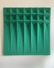 Linescapes Grid - Green | Macrame Wall Hanging in Wall Hangings by Fault Lines. Item made of fabric with fiber