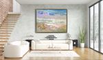 Painting for Coastal Elegance: Beloved by Dorothy Fagan | Mixed Media in Paintings by Dorothy Fagan Fine Arts. Item composed of canvas in mid century modern or contemporary style
