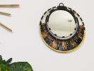 Rafie Mirror, Single Round Jute Mirror, Boho Mirror, Wall De | Decorative Objects by Magdyss Boutique. Item works with boho & contemporary style