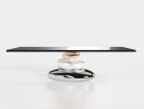 Pebble Dining Table Wood Top by Gaea Craft | Tables by Gaea Craft. Item made of wood & bronze compatible with modern style