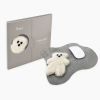 Wool & Leather “Bear Hug” Mouse Pad | Ornament in Decorative Objects by Finara