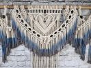 Large Macrame Wall Hanging with Dip Dyed Fringe | Wall Hangings by Desert Indulgence. Item composed of cotton