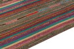 1950s Vintage chaput Kilim rug in Multicolor Striped Pattern | Area Rug in Rugs by Rug and Kilim