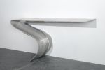 Enso Table | Console Table in Tables by Neal Aronowitz. Item composed of aluminum and concrete in minimalism or mid century modern style