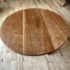 Solid Hardwood Circle Coffee Table - in American Cherry | Tables by Sterling Woodcrafts. Item made of wood works with contemporary & japandi style