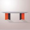 REDMAYNE Dining table | Tables by Ivar London | Custom. Item made of walnut with marble works with contemporary & eclectic & maximalism style