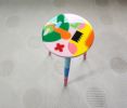 Colorful Pop Art Resin Side,End Tables | Side Table in Tables by Epoxy Coffee Table Shop. Item composed of wood in boho or contemporary style