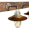 Wood Beam Insulator Light Lantern Vanity Sconce | Flush Mounts by RailroadWare Lighting Hardware & Gifts