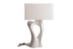 Amorph Vesta Table Lamp, Set of 2, White Lacquered Finish | Lamps by Amorph. Item composed of fabric and steel