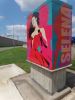 Selena Quintanilla Signal Box Mural | Street Murals by Jessie Paige Dawson. Item made of synthetic works with contemporary & urban style