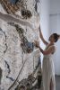 Large Topographical Fiber Art Tapestry, "Community for Life" | Wall Hangings by Rebecca Whitaker Art. Item composed of cotton and leather in boho or minimalism style