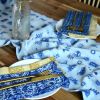 Indigo Blue Table Runner - Crystal | Linens & Bedding by ichcha. Item made of cotton