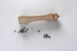 Large Maple Pepper Mill with Gold Accent – Hand‑Turned | Cooking Utensil in Utensils by Holzkunst Samuel Meisinger. Item made of wood works with minimalism & art deco style