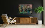 River of Palms | Oil And Acrylic Painting in Paintings by Anne Blenker. Item made of canvas with synthetic