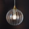 Vine Carousel Modern Chandelier - Clear Artisan Glass Globes | Pendants by Galilee Lighting. Item made of metal with glass works with modern style