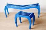 RUMBO Bench blue | Benches & Ottomans by VANDENHEEDE FURNITURE-ART-DESIGN. Item composed of wood in mid century modern or contemporary style