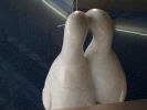 Great Auk Family | Public Sculptures by Jim Sardonis | New England Aquarium in Boston. Item composed of marble