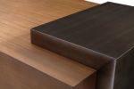 Cadiz Cocktail table Walnut | Tables by Greg Sheres. Item made of walnut with bronze