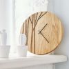 Oak Wood Wall Clock PAULIS | Decorative Objects by DABA. Item composed of oak wood compatible with minimalism and contemporary style