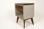 The Yin Yang | Nightstand in Storage by Curly Woods. Item made of oak wood with concrete works with mid century modern & modern style
