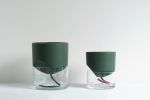 Kapi big green | Planter in Vases & Vessels by Krafla. Item composed of ceramic and glass in minimalism or contemporary style
