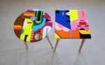 Handmade Colorful Resin Coffee Tables | Side Table in Tables by Epoxy Coffee Table Shop. Item made of wood compatible with boho and contemporary style