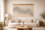 Moder Fiber Art – Zorke 29-neutral wall art | Macrame Wall Hanging in Wall Hangings by Olivia Fiber Art. Item made of wood with wool works with boho & minimalism style