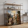Divine Baptism: Classical  Impasto Oil Masterpiece | Oil And Acrylic Painting in Paintings by Dynasty Artisan. Item made of linen works with mid century modern & contemporary style