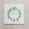 Mocap "white/green" Illusionistic Wall Clock | Decorative Objects by JAN PAUL. Item composed of wood and metal in mid century modern or contemporary style