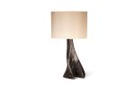 Amorph Nile Table Lamp in Desert Night Stain and Ivory Silk | Lamps by Amorph. Item composed of wood
