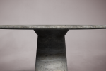 Round Travertine Dining Table | Tables by HamamDecor LLC. Item composed of marble in minimalism style