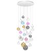 Palazzo Chandelier 25 Glass Globe Pendants in Multiple Color | Pendants by Galilee Lighting. Item composed of metal and glass in modern style